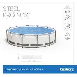  Bestway Steel Pro MAX Frame Pool 427 x 107cm m/pumpe, stige m.v.-7