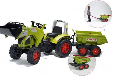  Claas Arion 540 Pedal traktor til børn m/Frontskovl + Maxi Trailer 