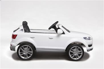 Audi Q7 Hvid Elbil til Børn 12V m/2.4G fjernbetjening, Gummihjul-4