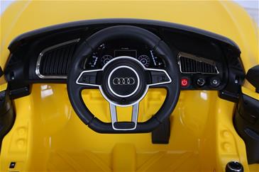 Audi R8 Spyder Gul Elbil til Børn 12V m/2.4G fjernbetjening, Gummihjul-15