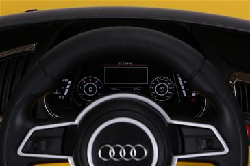 Audi R8 Spyder Gul Elbil til Børn 12V m/2.4G fjernbetjening, Gummihjul-8