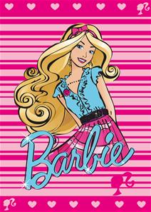 Barbie gulvtæppe til børn 133x95