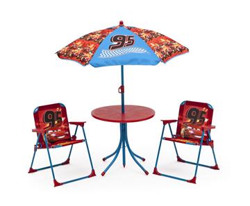 Disney Biler / Cars McQueen Havesæt med stole og parasol