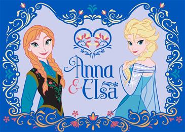 Disney Frost Anna og Elsa Tæppe til børn 01 - 95 x 133 cm