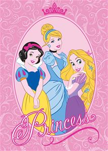 Disney Prinsesse Glamour tæppe 133x95