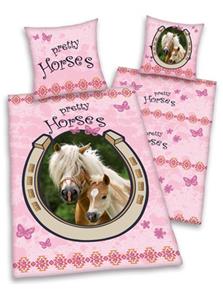 Heste Pink Sengetøj (100 procent bomuld!)
