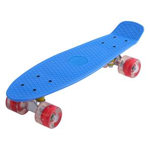 Maronad Retro Minicruiser Skateboard m/LED Lys og ABEC7, Blå