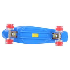 Maronad Retro Minicruiser Skateboard m/LED Lys og ABEC7, Blå-3
