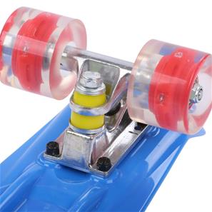 Maronad Retro Minicruiser Skateboard m/LED Lys og ABEC7, Blå-5