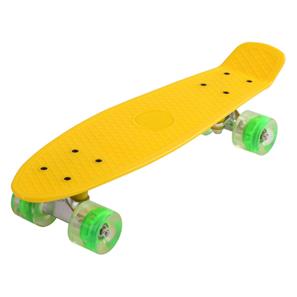  Maronad Retro Minicruiser Skateboard  m/LED Lys og ABEC7, Gul