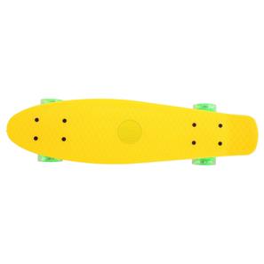  Maronad Retro Minicruiser Skateboard  m/LED Lys og ABEC7, Gul-2