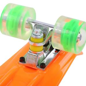  Maronad Retro Minicruiser Skateboard  m/LED Lys og ABEC7, Orange-6