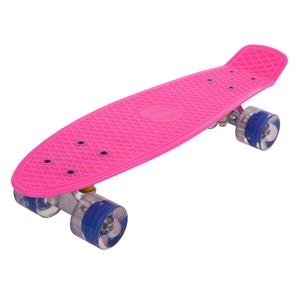 Maronad Retro Minicruiser Skateboard m/LED Lys og ABEC7, Pink