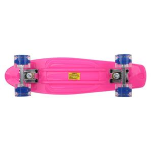 Maronad Retro Minicruiser Skateboard m/LED Lys og ABEC7, Pink-3