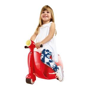 Skoot 2-i-1 Trolley Kuffert og køretøj med hjul til børn, Rød-3