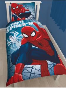 Spiderman Wall Crawler 2i1 Sengetøj - 100 procent bomuld