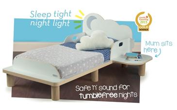 StarBright Junior børneseng med natlys og natbord (140cm)-9