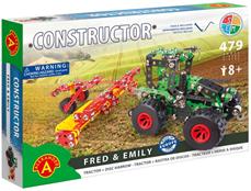 Traktor m/anhænger Metal Konstruktionsbyggesæt - Fred og Emily