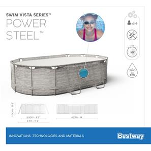 Bestway  Power Steel Swim Vista II 427 x 250 x 100 cm - Ny Model!-8