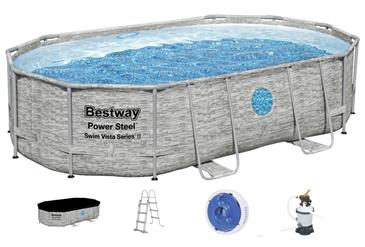 Bestway  Power Steel Swim Vista II 488 x 305 x 107 cm pool m/sandfilter