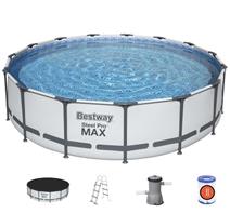 Bestway Steel Pro MAX Frame Pool 457 x 107 cm m/pumpe, stige m.v.