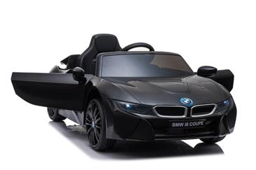 BMW i8 Coupe Elbil til børn 12v m/Gummihjul + 2.4G + Lædersæde-10