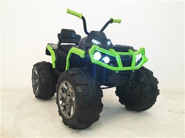 EL ATV Black til børn 12V med gummihjul. Sort/Grøn-5