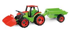 GIGA TRUCKS Traktor med frontskovl og Trailer, 108cm