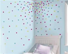Glitterkonfetti i forskellige farver Wallstickers