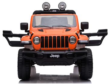 Jeep Wrangler Rubicon Elbil til børn m/4x12V + Gummihjul + Lædersæde-2