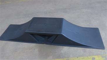 MCU-Sport Skate  Mini Rampe 126 x 30,5 x 17  cm-5