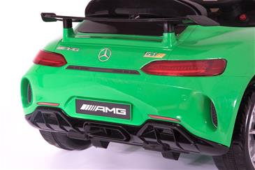 Mercedes GTR AMG Grøn til Børn 12V m/2.4G fjernbetjening og Gummihjul-11
