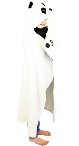 Noxxiez dyre tæppe med hætte - Panda-3