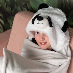 Noxxiez dyre tæppe med hætte - Panda-4