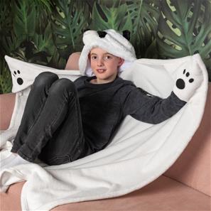 Noxxiez dyre tæppe med hætte - Panda-7