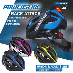 Powerslide Race Attack Blue Hjelm med LED Lys-9