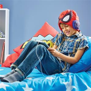  Spiderman hue med hovedtelefoner til børn-5