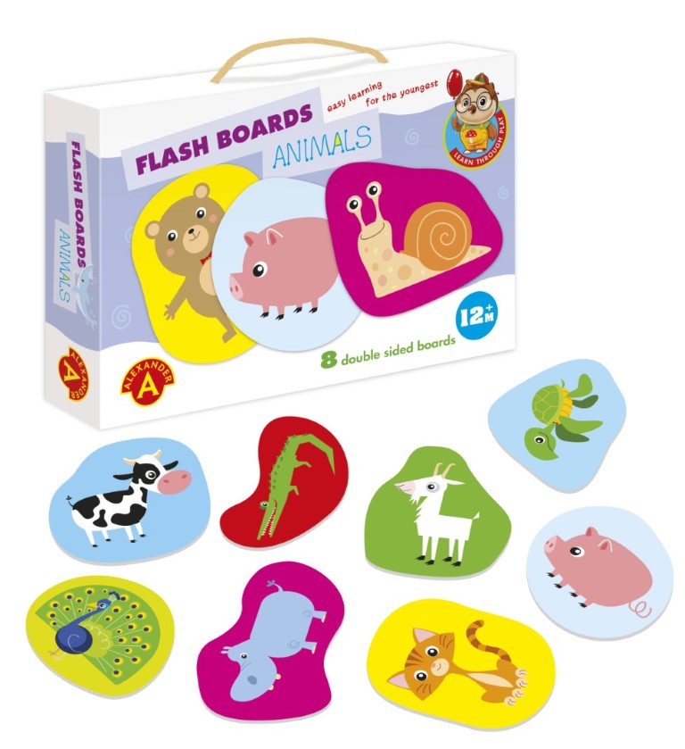 Se Alexander Flash Boards - Animals Babylegetøj (fra 12 mdr) hos MM Action