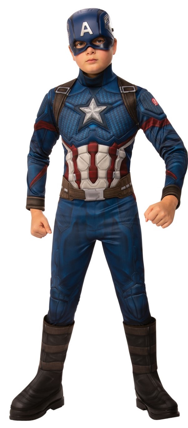 erosion overalt indhold Avengers ENDGAME Captain America Deluxe Børnekostume (3-10 år) Kr. 299 - på  lager til omgående levering