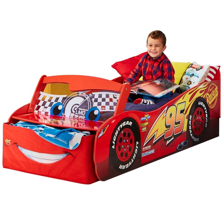 pastel tragedie Datum Disney Biler Lynet McQueen Junior børneseng m/lys (140cm) Kr. 1.998