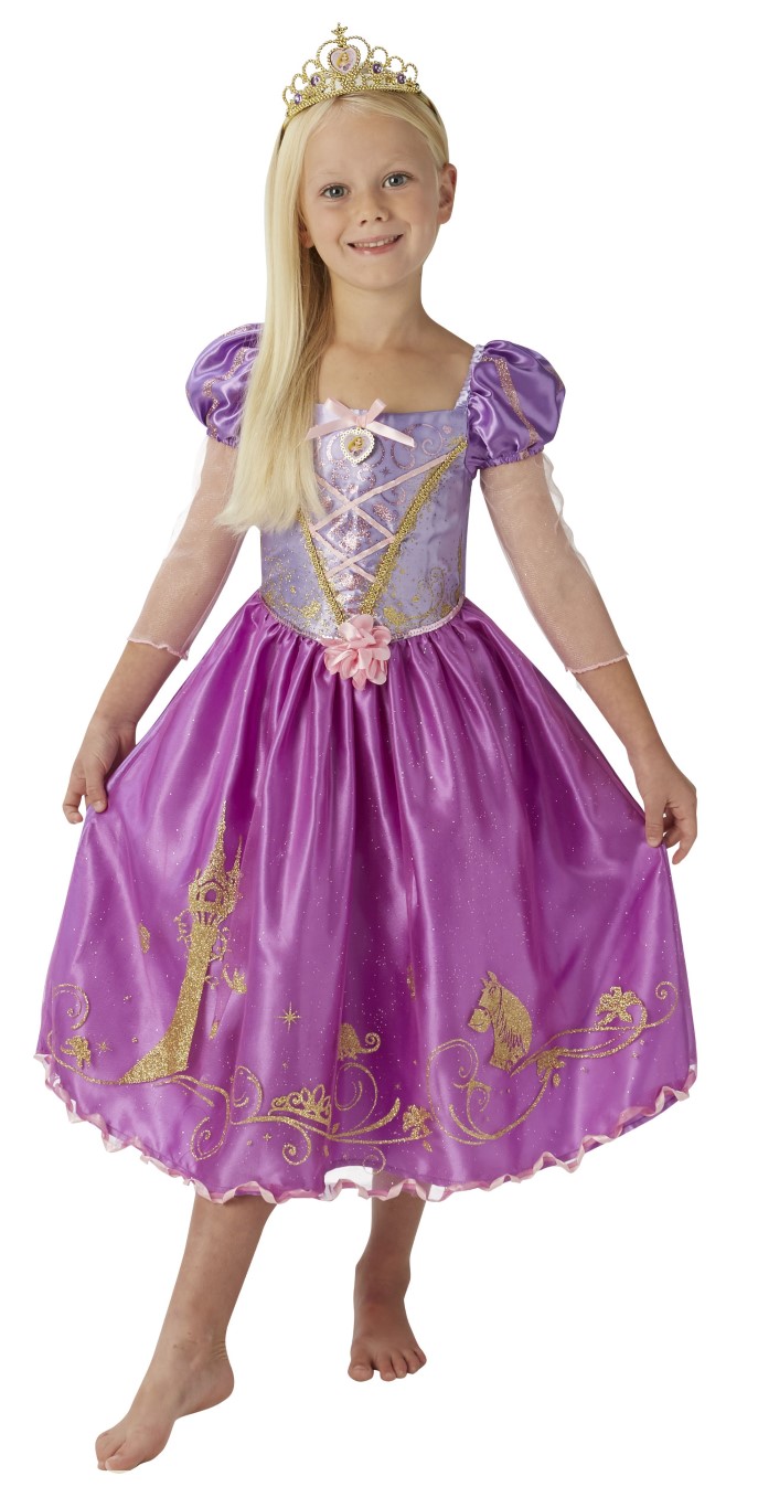 forbandelse Bekostning løfte Disney Prinsesse Rapunzel Deluxe Kjole Udklædningstøj (3-9 år) Kr. 299 - på  lager til omgående levering