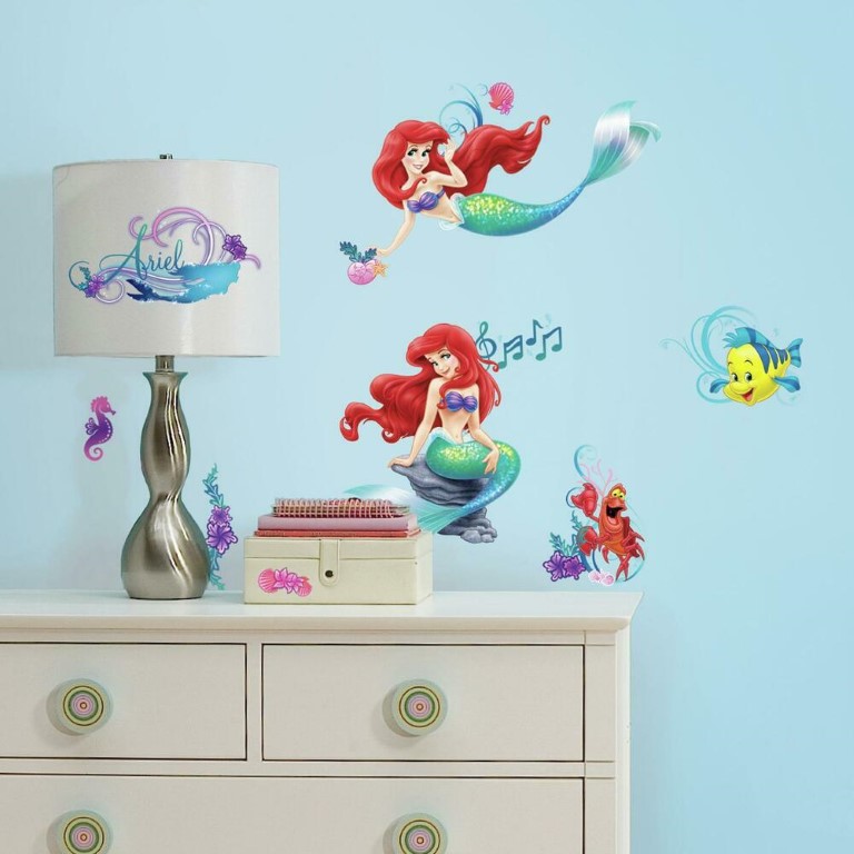 Se Disney Ariel Den Lille Havfrue Wallstickers hos MM Action