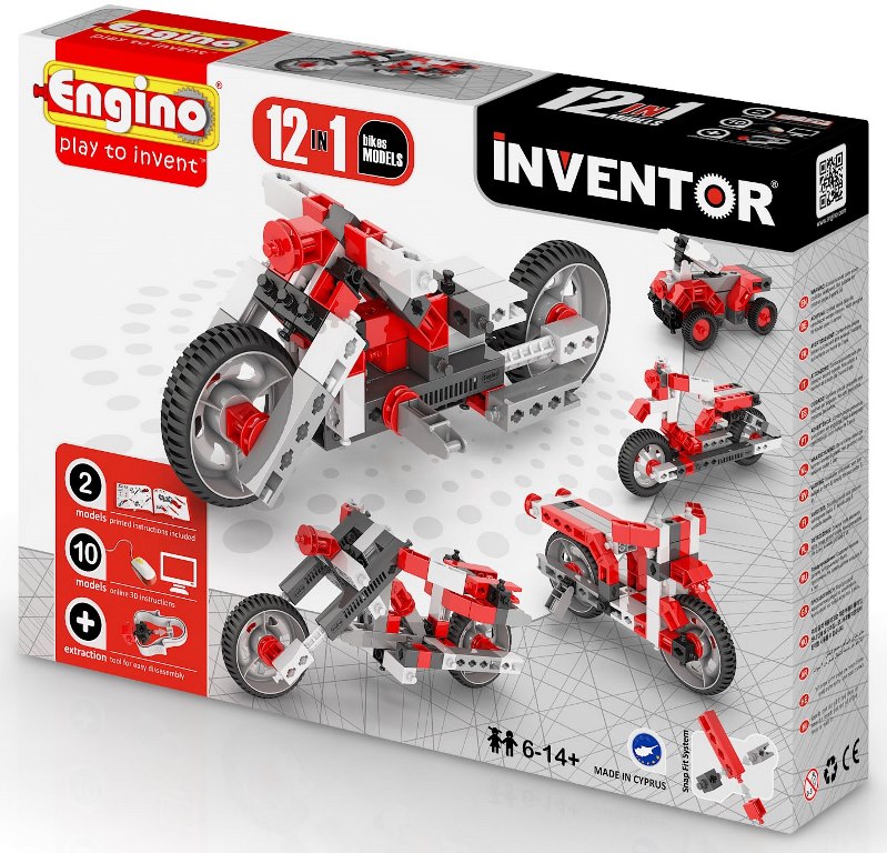 Engino 94158 – Inventor 12 Models Cars – Gioco Di Costruzioni 3D Per Bambini (129 Pezzi)