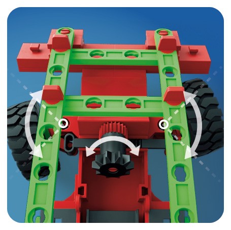 Fischertechnik 536618 ADVANCED Universal Starter - Costruzioni 7+ Anni - 255 Pezzi, 15 Modelli (Gru, Auto, Altalena) - Giocattolo Educativo Made In Germany