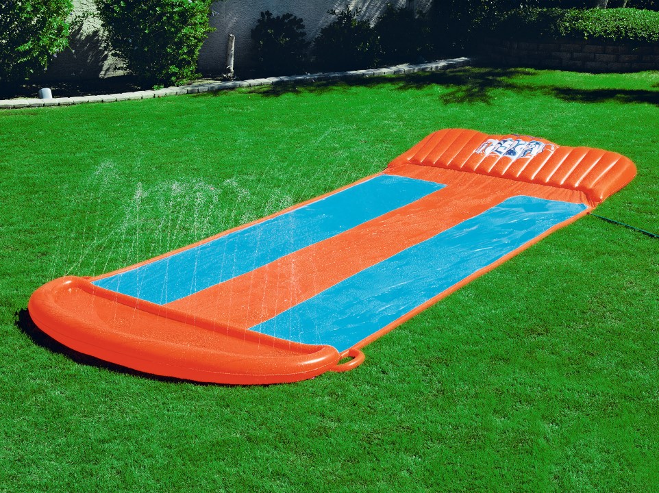 h2ogo triple water slide with speed ramp