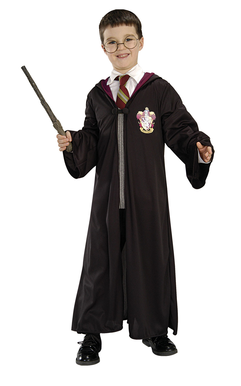 Se Harry Potter pakke med kappe, briller og tryllestav 5 - 8 år hos MM Action