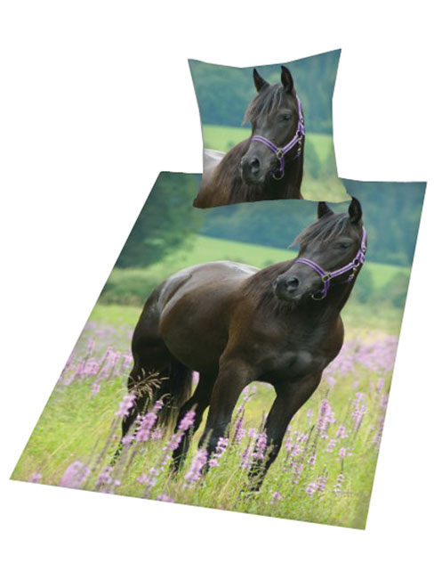 Heste 'Black Sengetøj (100 procent bomuld) (Udgået)