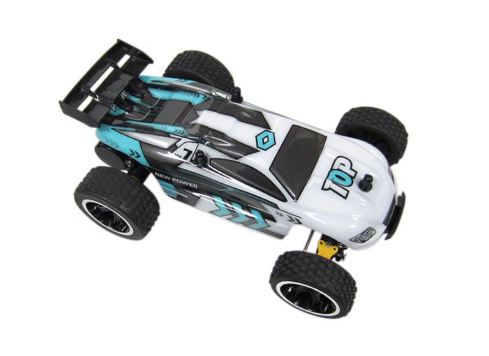 Billede af High Speed Fjernstyret Truggy 1:18 2.4G, Hvid/blå