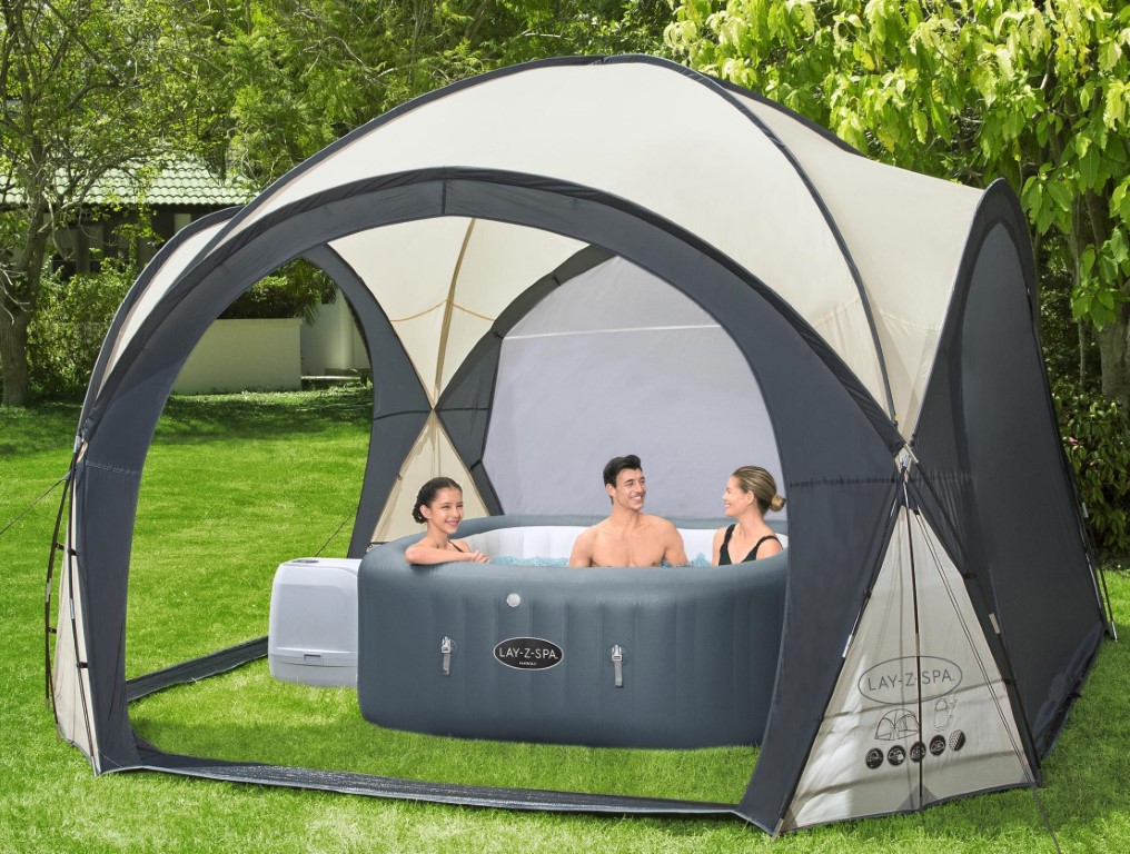 Se LAY-Z-Spa Telt til Spa og badebassiner 3.90m x 3.90m x 2.55m Dome hos MM Action