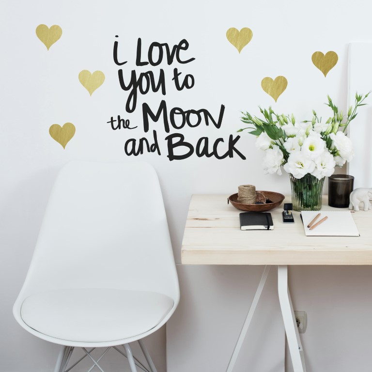 Billede af Love you to the moon Wallstickers